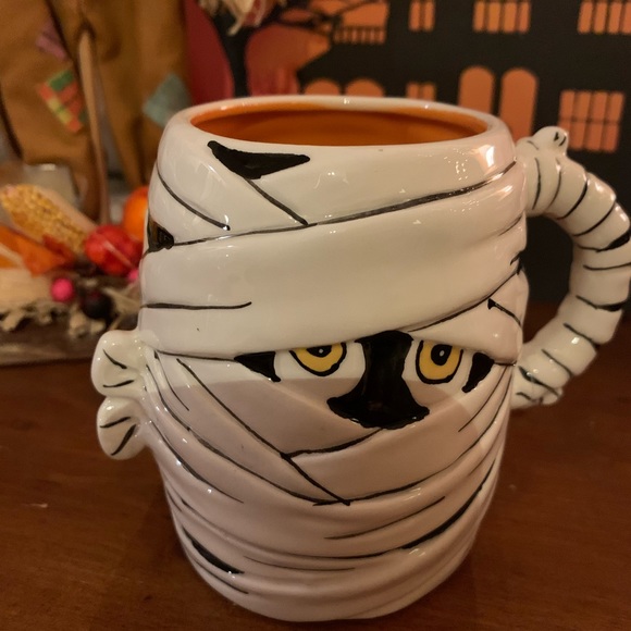 🖤🧡New Mummy Halloween Ceramic Mug/Shelly Comiskey By Transpac - Picture 6 of 7